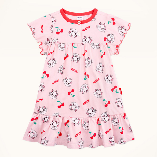몰리멜리프렌즈 여아용 디즈니 아리스토켓 마리 체리 원피스 파자마