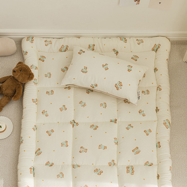 쉬즈홈 국내제조 인견 유아 토퍼, 테디베어베이지, 1개