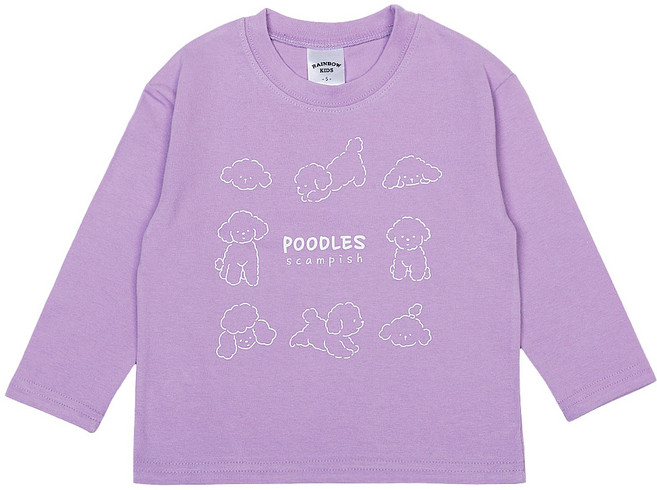 레인보우키즈 아동용 푸들푸들 긴팔 티셔츠
