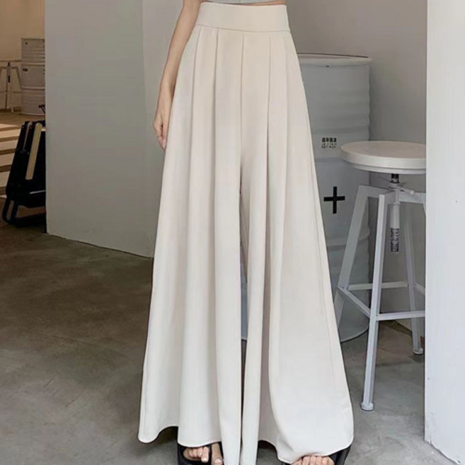 아이캔심플 찰랑핏 하이웨스트 여름 롱 치마바지