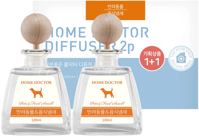 더허브샵 기분좋은 홈닥터 디퓨저, 반려동물&음식냄새, 200ml, 1개 - 쿠팡