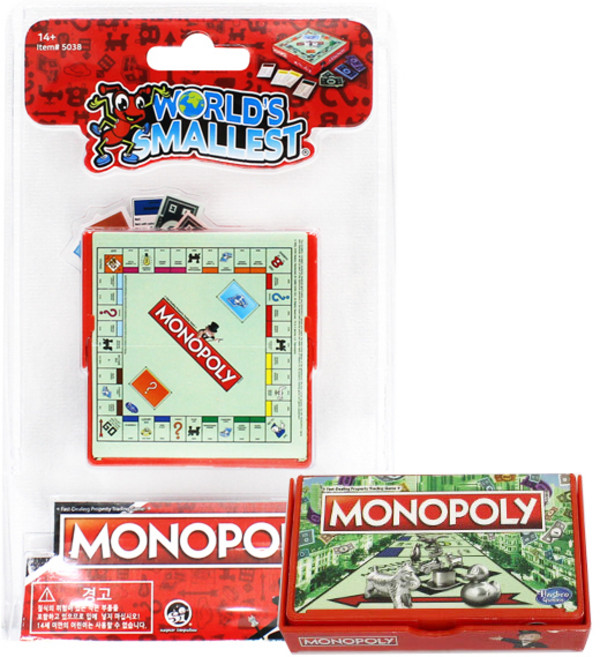 월드스몰레스트 모노폴리 게임, 혼합색상, 1개