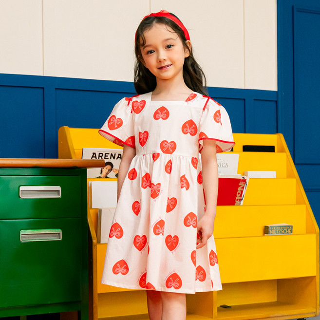 라라아망 여아용 러블리 하트 원피스