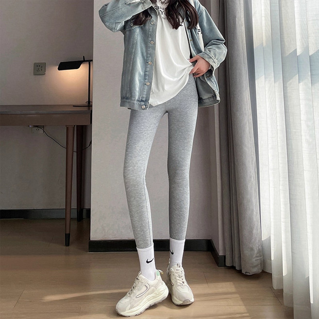 엘쏘 여성용 골지 부드러운 약기모 레깅스