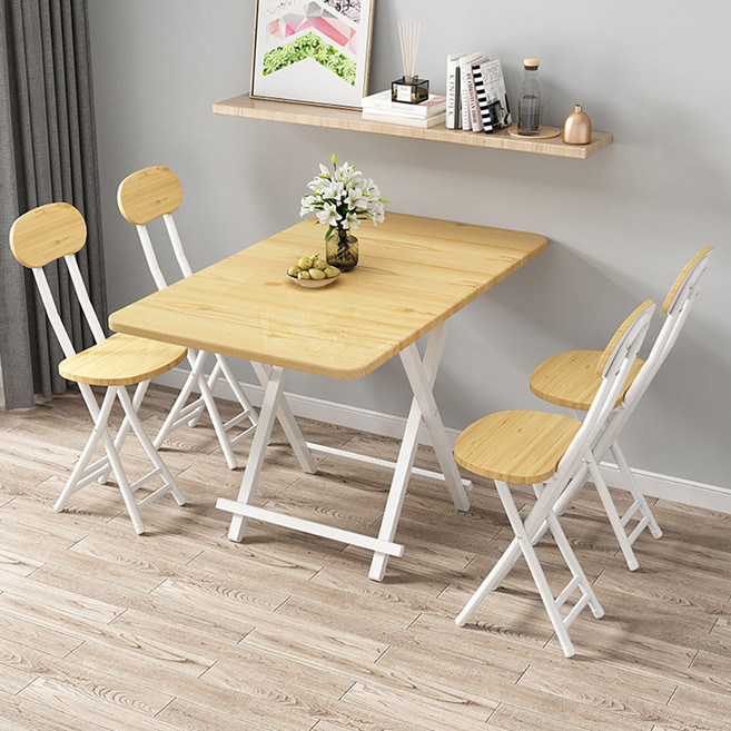 가구느낌 홈 접이식 테이블, 네추럴화이트