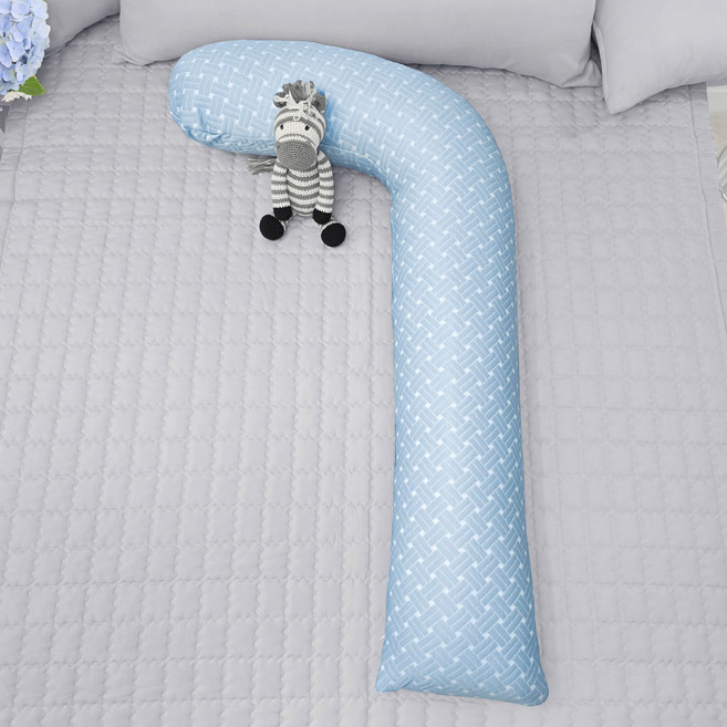 베드앤데코 국내 제조 더위타파 냉감 지팡이 바디필로우 솜포함, 블루