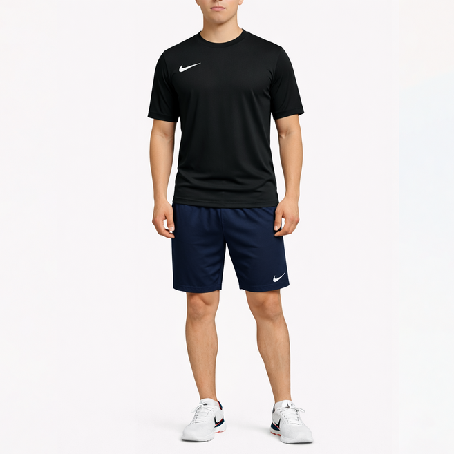 NIKE 耐吉 男款 Swoosh 短袖T恤 + 訓練短褲套裝