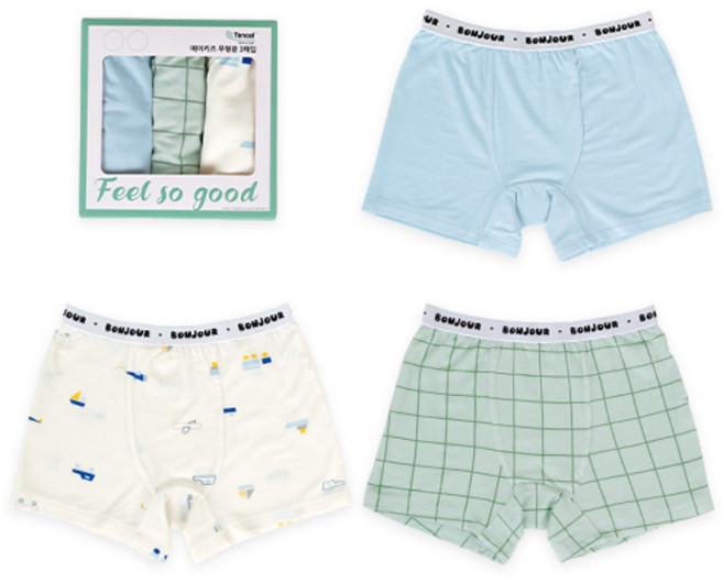 메이키즈 유아동 주니어 남아 붕붕스퀘어 모달 드로즈 3종 세트