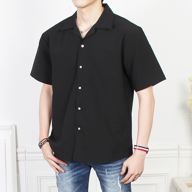 마인플로우 남성용 MS 오픈카라 반팔 남방