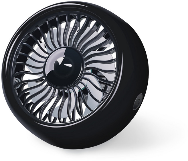 808 차량용 쿨링 에어 선풍기 서큘레이터, 808 MINI fan, 메탈 블랙