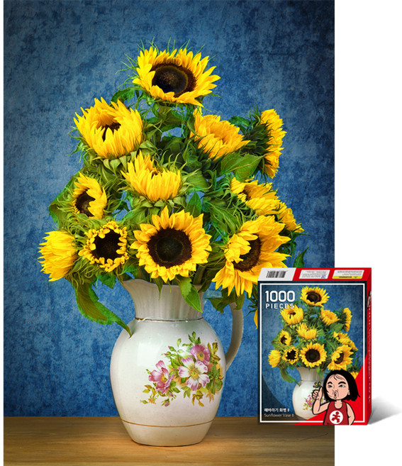 해바라기 화병 2 직소퍼즐 PG1024, 혼합색상, 1000피스, 1개