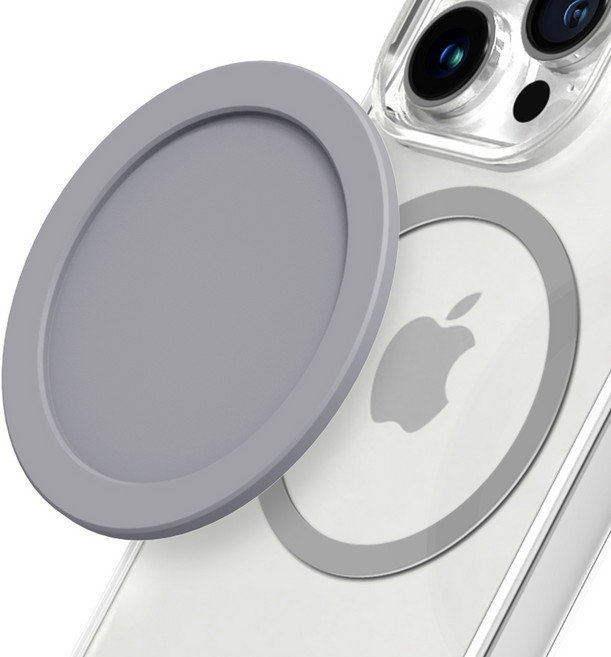 엑씨 전기종 탈부착 페인트 무광 맥세이프 호환 자석 디스크, 1개, 그레이