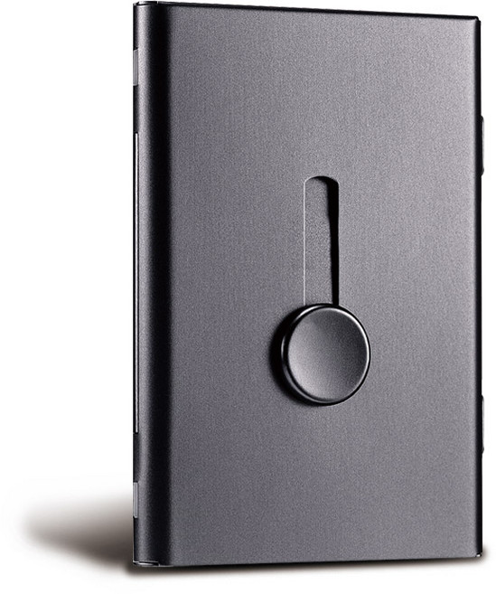 마켓플랜 심플 메탈 명함 케이스, 다크 그레이, 1개