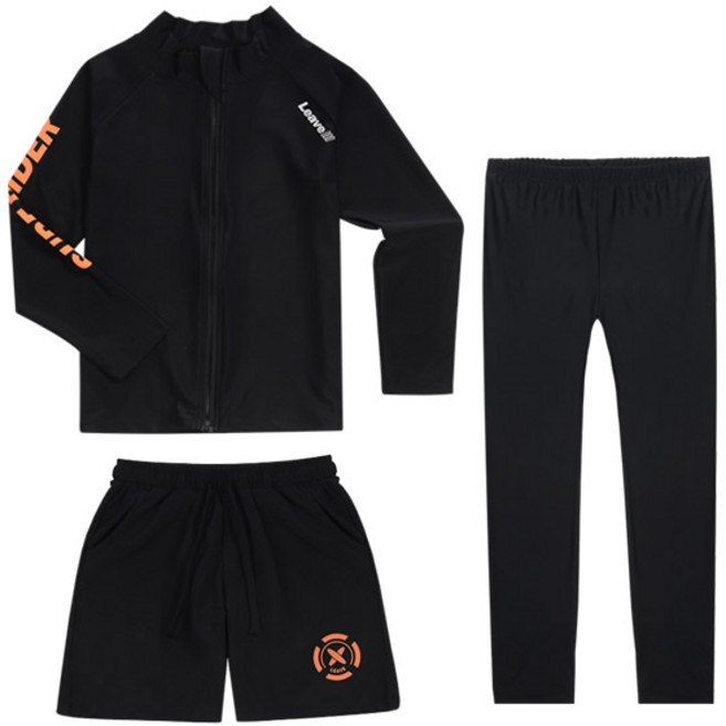 아동용 주니어 항균 집업래쉬가드 보드숏 세트 루즈핏 비치웨어 LE21-01