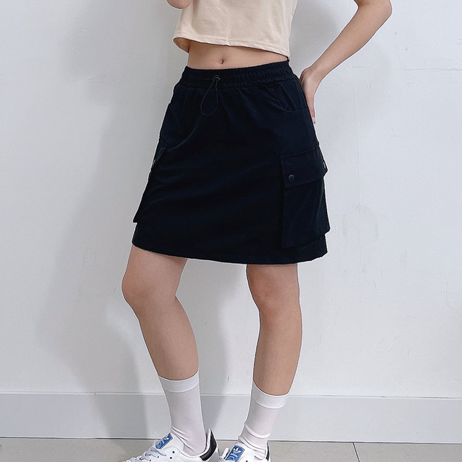 젤루나 A라인 카고 밴딩 미니 스커트 SC-01