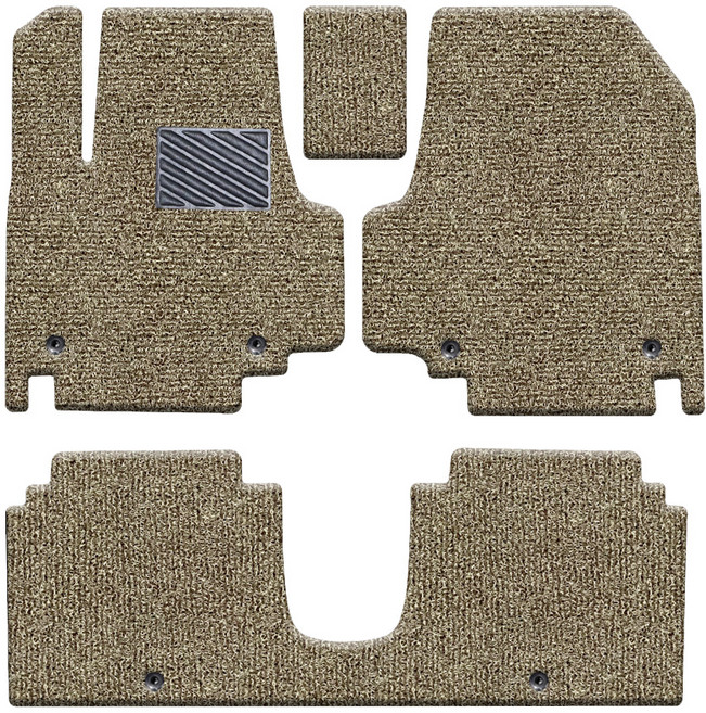 포시즌 차량용 코일카매트 확장형 1+2열, 현대 아이오닉5 2021, 브라운