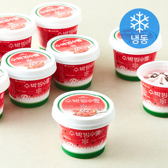롯데웰푸드 수박빙수설 아이스크림 (냉동), 12개, 1개입, 250ml