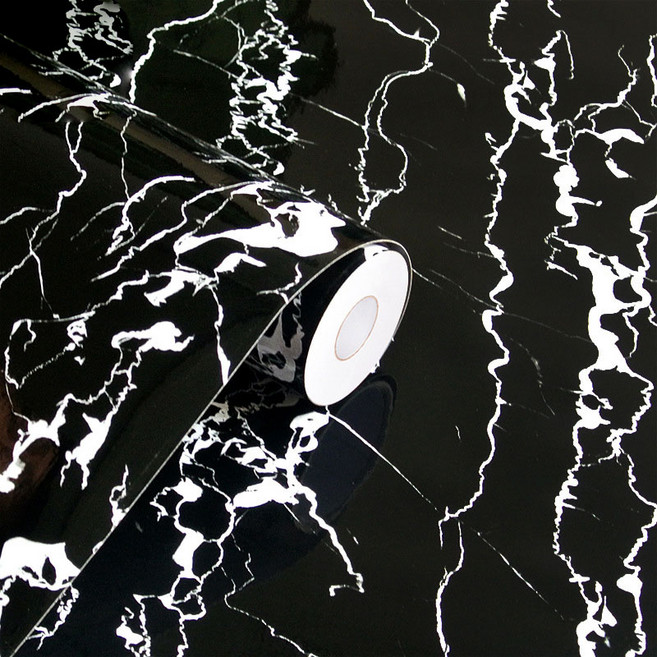 소비르 고급 대리석 인테리어 시트지, 10 블랙 킹콩