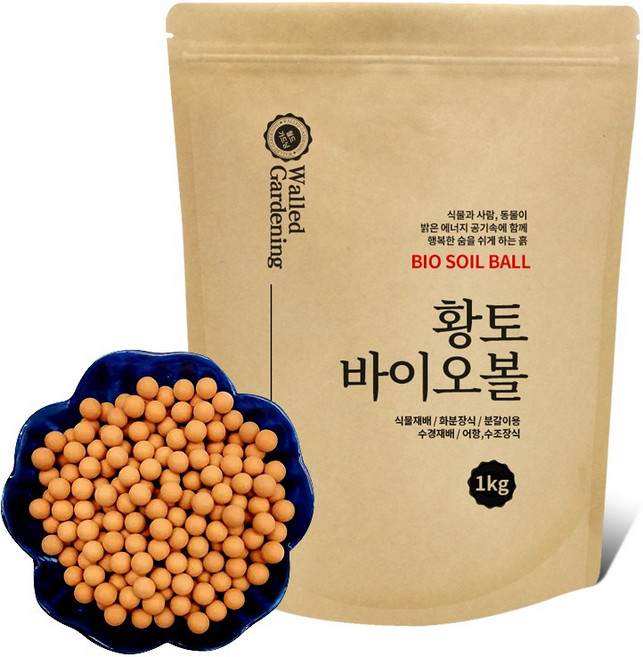 월드가드닝 황토 바이오볼, 1개, 1000g