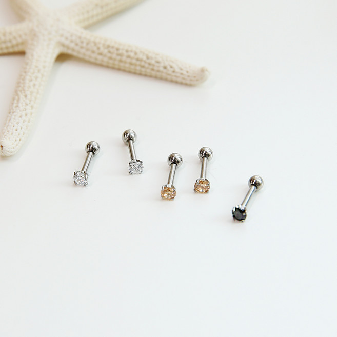 미다미 데일리 심플큐빅 피어싱 3mm 세트