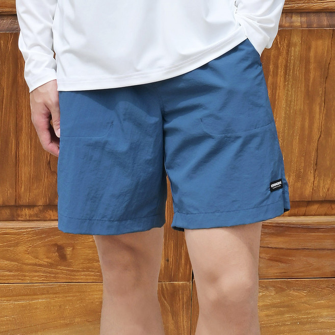 헤링본 수영복 루즈핏 반바지 AF308, 딥블루