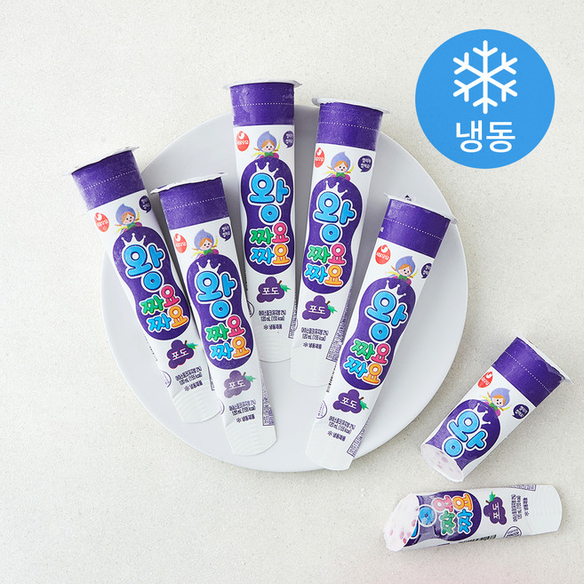 짜요짜요 왕짜요짜요 포도 (냉동), 5개, 1개입, 120ml
