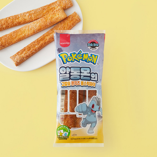 4위 - 삼립 포켓몬 알통몬의 콘치즈 스틱파이, 70g, 1개