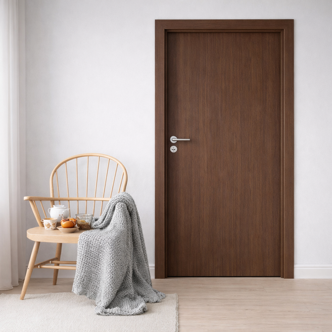 시트몰이 현관문 시트지, 체리 오렌지 브라운