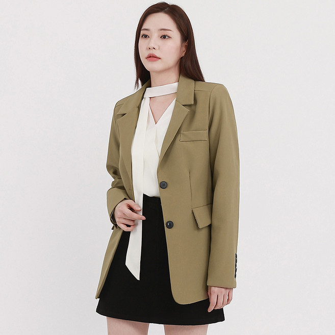 Elsso 女款經典單排雙釦修身夾克