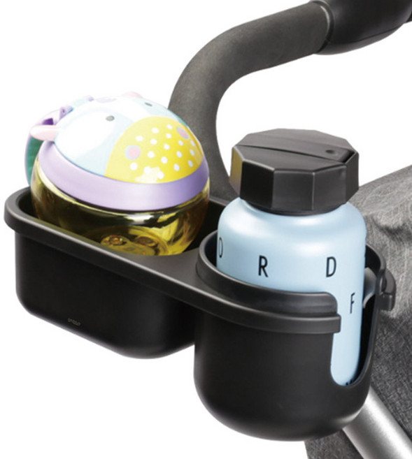 아이끌레 2in1 유모차 스낵 컵홀더, 블랙, 1개