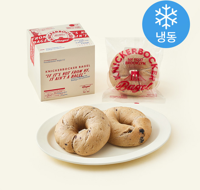 니커버커베이글 블루베리 베이글 3개입 (냉동), 351g, 1개