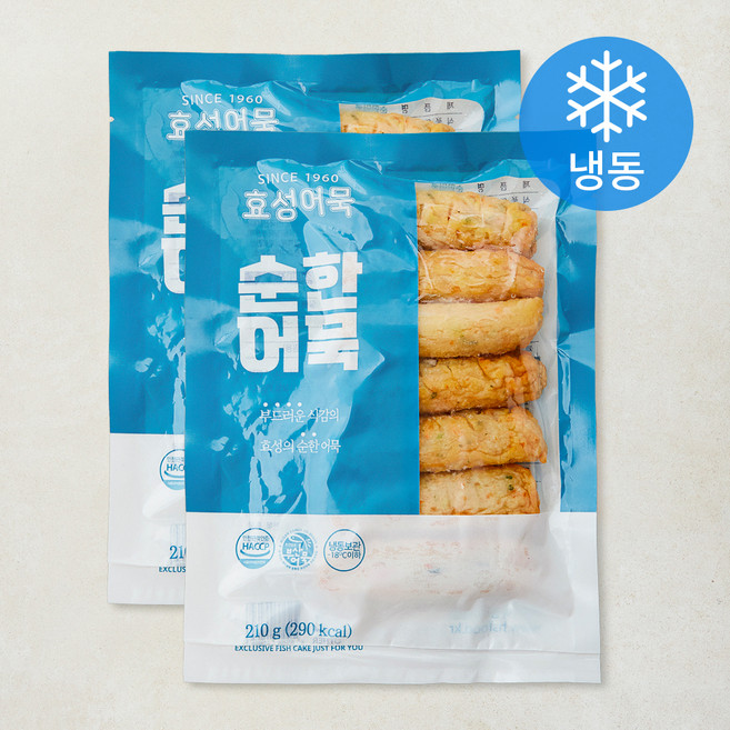 효성어묵 순한어묵 (냉동), 210g, 2개