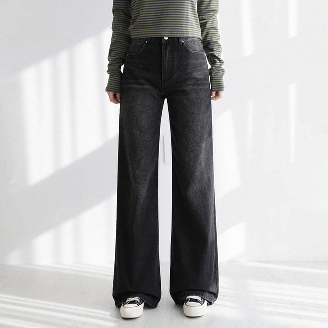 앤드스타일여성용롱/숏 기장 딱맞진39탄세미와이드부츠컷데님팬츠265047