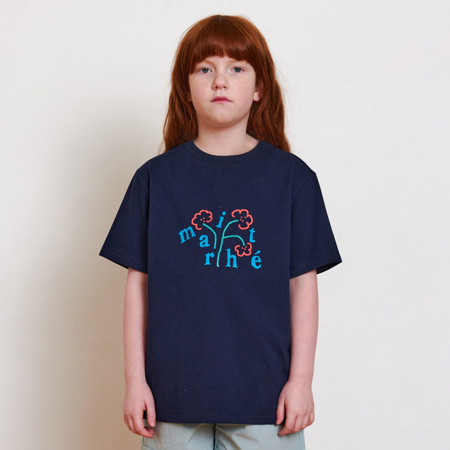 MaritheFrancoisGirbaud 兒童款 ENFANT 撞色花卉 T恤