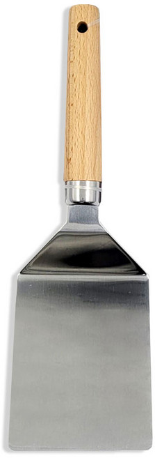 글로벌티엔티 우드 손잡이 스테인레스 사각 철판 뒤집개, 혼합색상, 1개