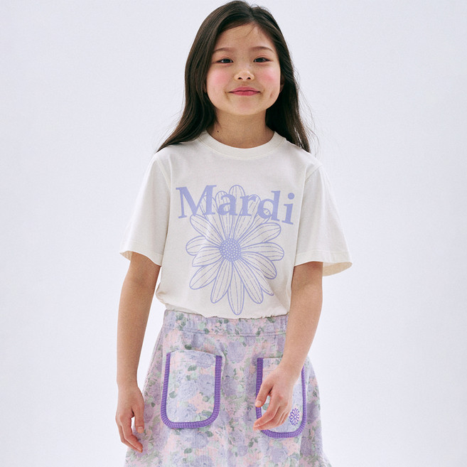 Mardi Mercredi Flower兒童款棉質T恤
