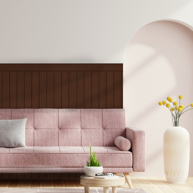 접착식 PS 루바템바보드 셀프 인테리어 벽면 리폼 패널 40 x 100 cm, 1개, TRA-424 월넛