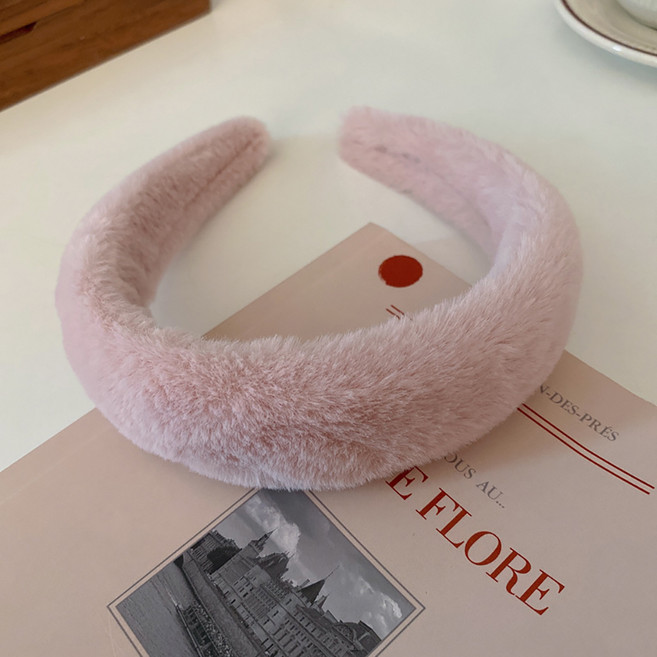 MA 부드러운 페이크퍼 머리띠 2p