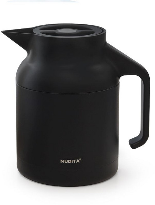 무디타 304 스텐 보온보냉 주전자, 1.5L, 블랙, 1개