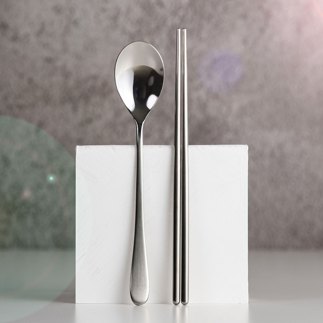 라온누리 에르고 성인 수저 세트, 숟가락 4p + 젓가락 4p, 1개