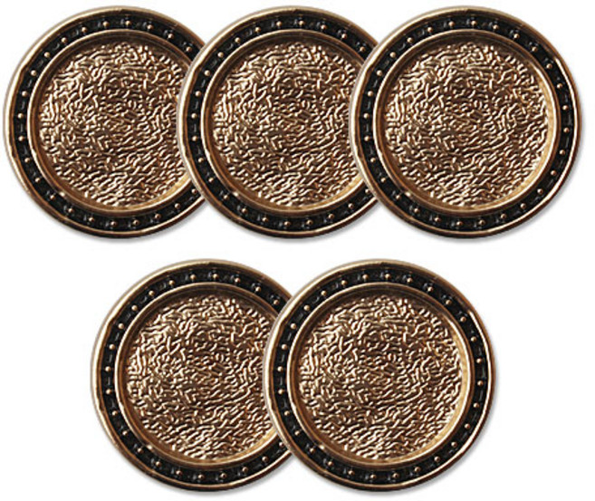 고급 코트 가디건 금속단추 아젤 18mm, 18K흑골드, 5개