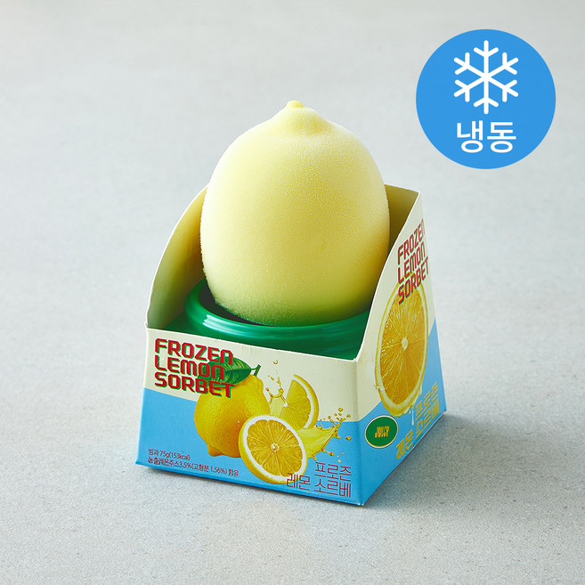 피치코리아 프로즌 레몬 소르베 아이스크림 (냉동), 75g, 1개, 1개입