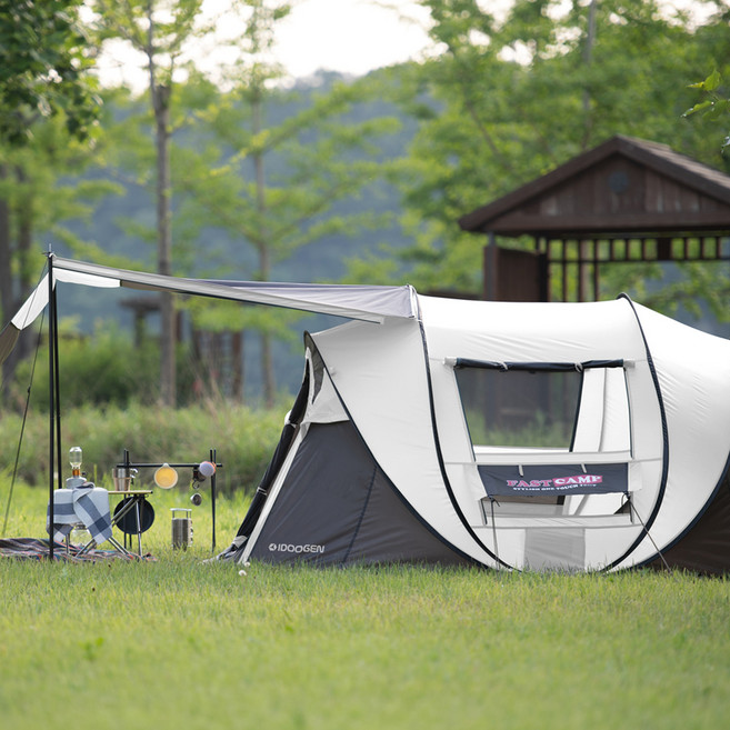 패스트캠프 메가5 원터치 팝업 텐트 + 착탈 익스텐션 세트, 크림화이트