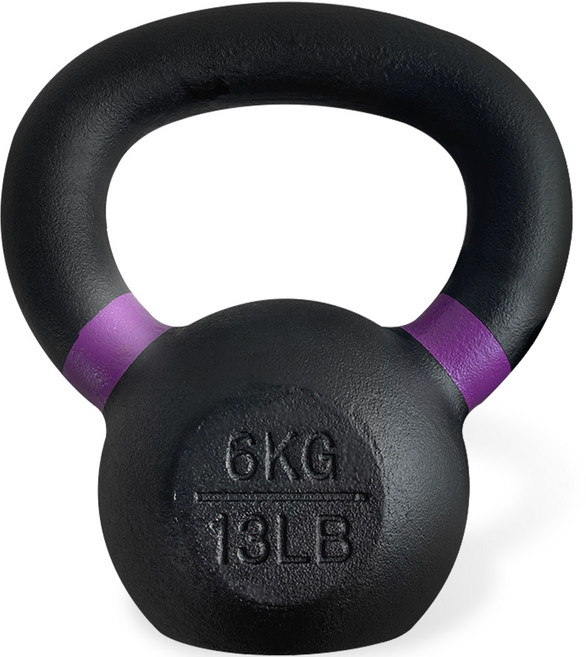 Bfit 高級鑄鐵壺鈴, 1個, 6kg, 紫色