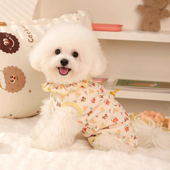 파스텔펫 반려동물 베어 플라워 중성화복, 1개