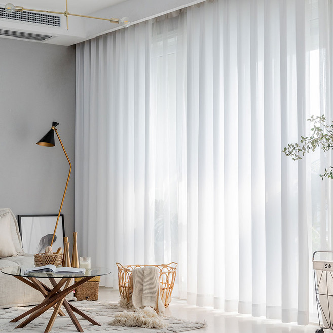 사라하우스 비침없는 차르르 핀형 쉬폰커튼