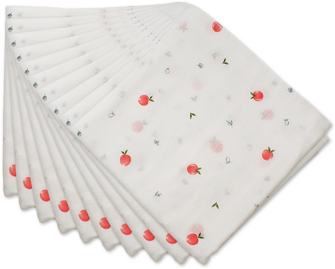 베이비베어 유아용 무형광 나염손수건 10p