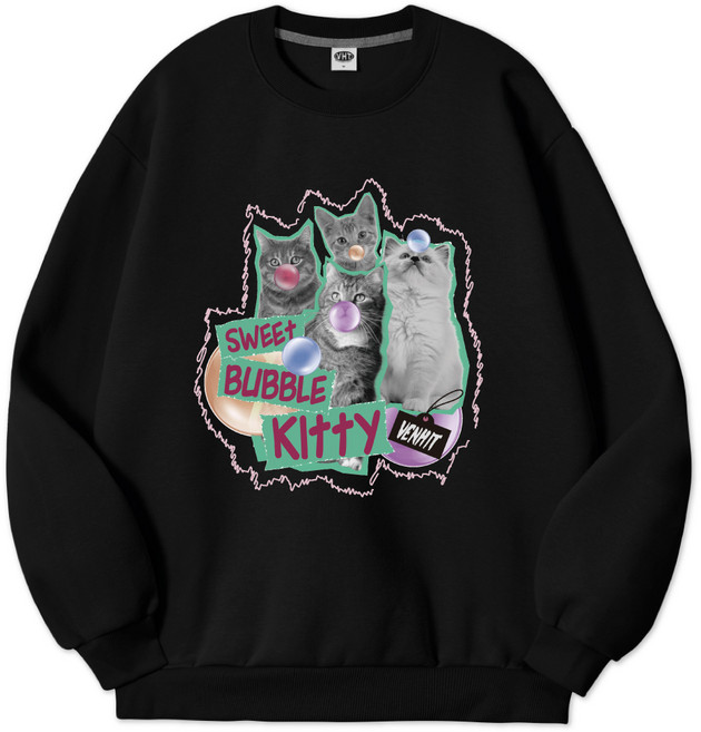 벤힛 버블키티 코튼 스웨트셔츠 맨투맨