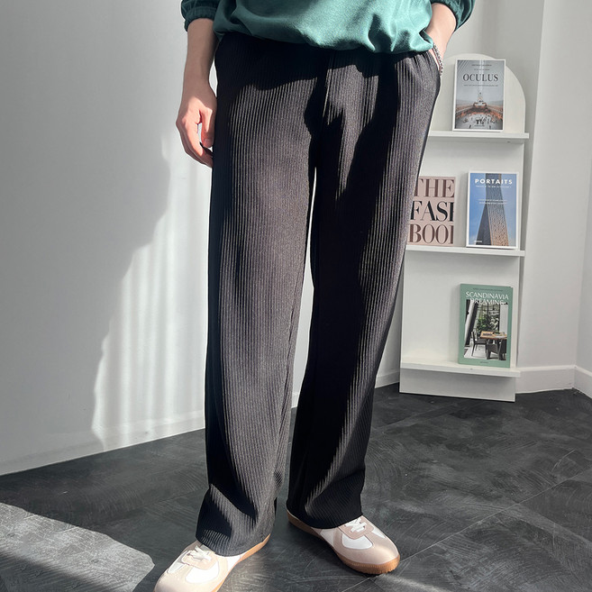 콘피아르 남성용 와이드 플리츠 팬츠 TC9508