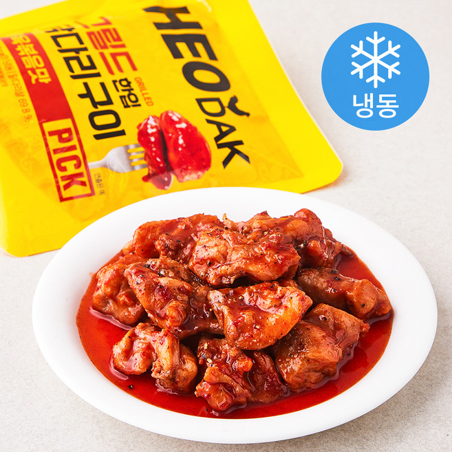 허닭 PICK 그릴드 한입 닭다리구이 제육볶음맛 (냉동), 100g, 5개